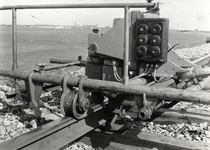 168998 Detail van een beddingfreesmachine type Knoevenagel tijdens onderhoudswerkzaamheden aan de spoorlijn tussen ...